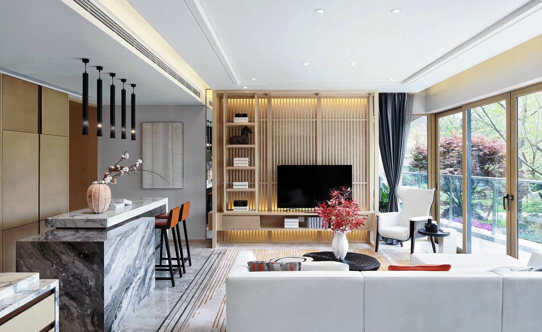 鋁包木門窗實拍